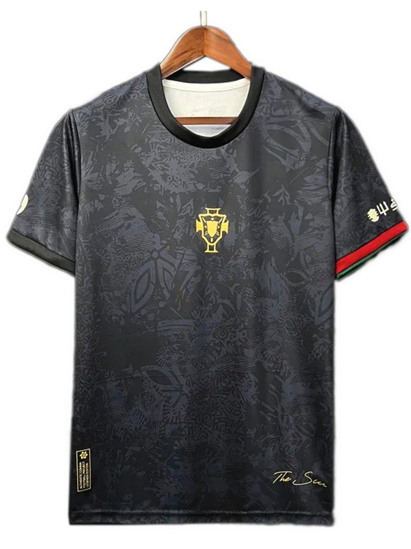 Portugal maillot édition spéciale uniforme de football noir kit de football de sport pour hommes chemise haute 2023-2024